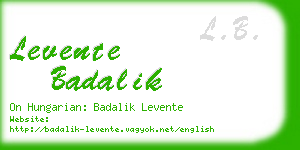 levente badalik business card